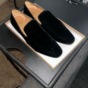 Christian Louboutin Black Suede Red Bottoms Size 44